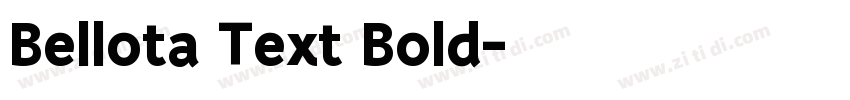 Bellota Text Bold字体转换